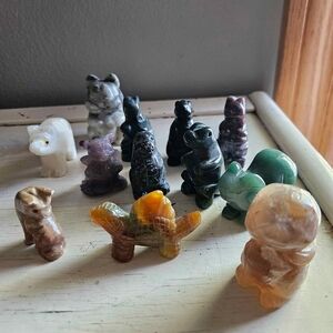 Assorted Stone Animal Figurines
